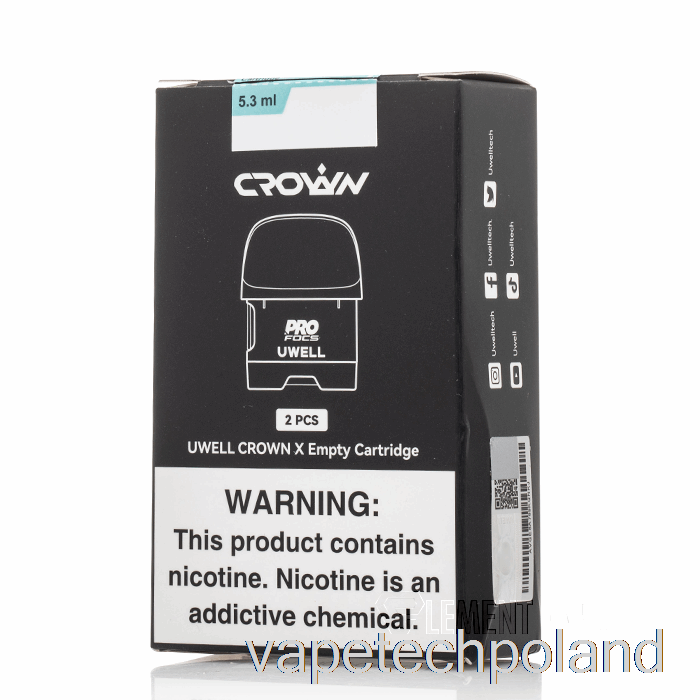 Vape Pen Uwell Crown X Wymienne Kapsułki 5,3 Ml Pustych Kapsułek